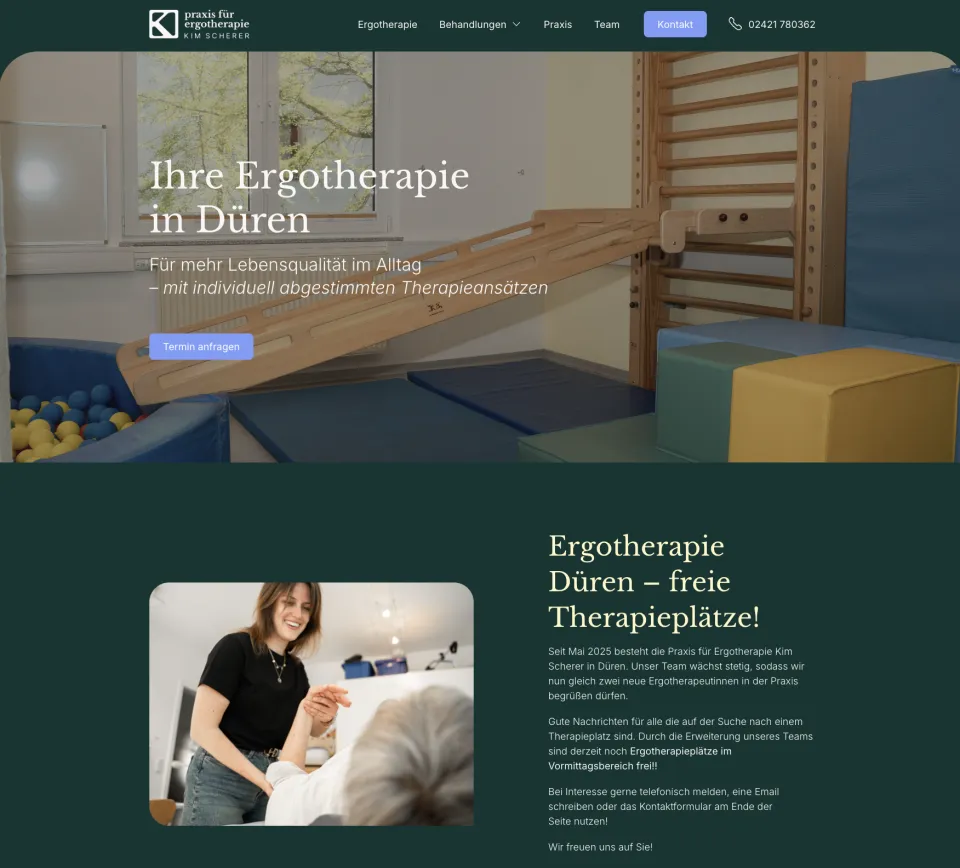 Vorschau der Website Ergotherapie Düren