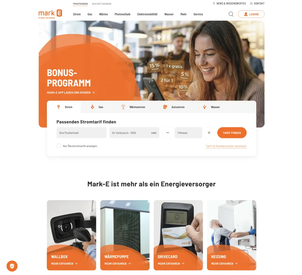 Vorschau der Website MARK-E