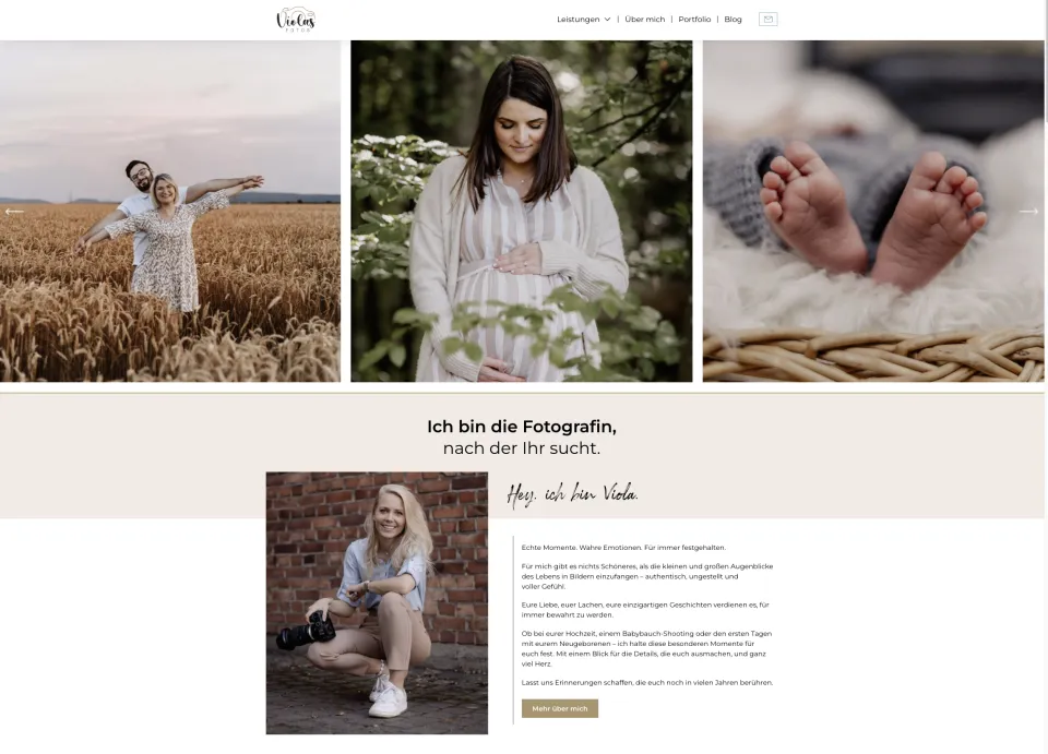 Vorschau der Website Violas Fotos